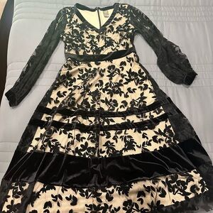 Elegant Black Floral Dress